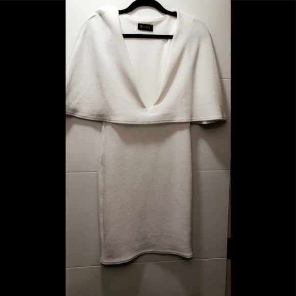 WHITE CAPE DRESS - Picture 1 of 2